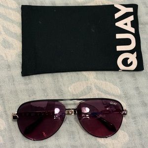 Quay Purple Aviator Sunglasses